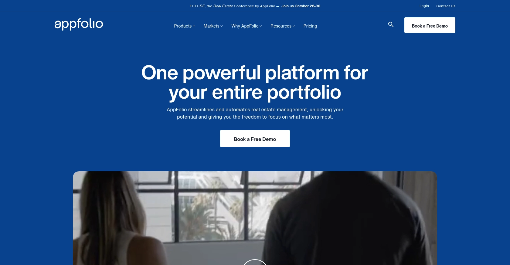 AppFolio homepage