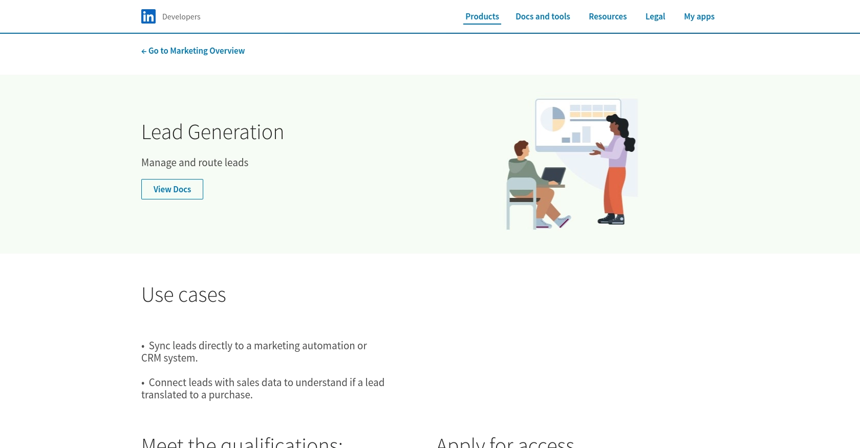 LinkedIn authentication documentation page.