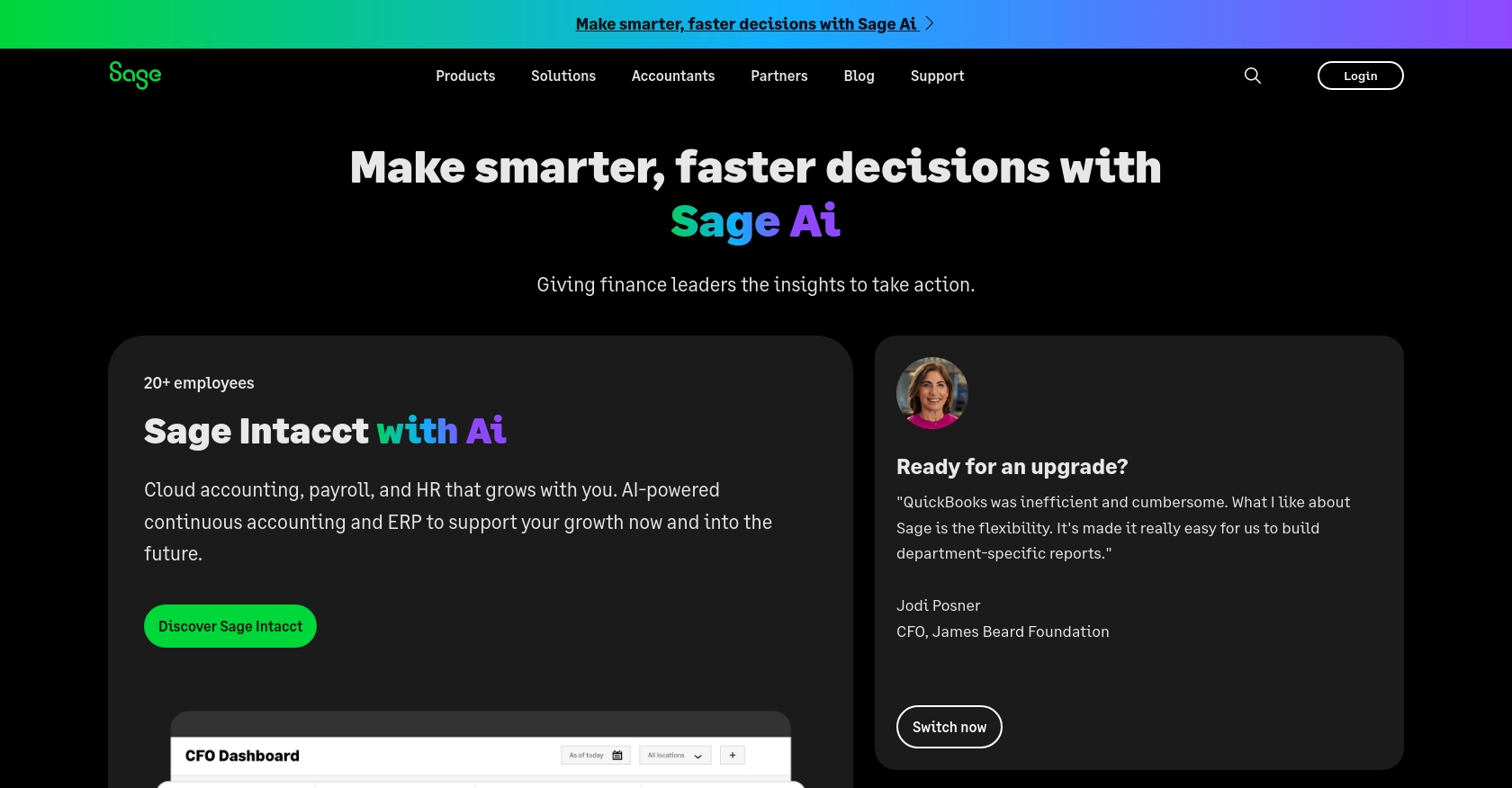 Sage Accounting homepage