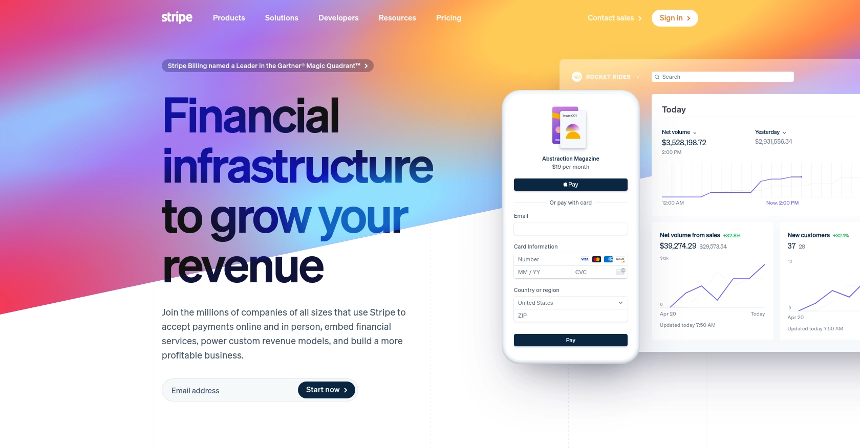 Stripe homepage