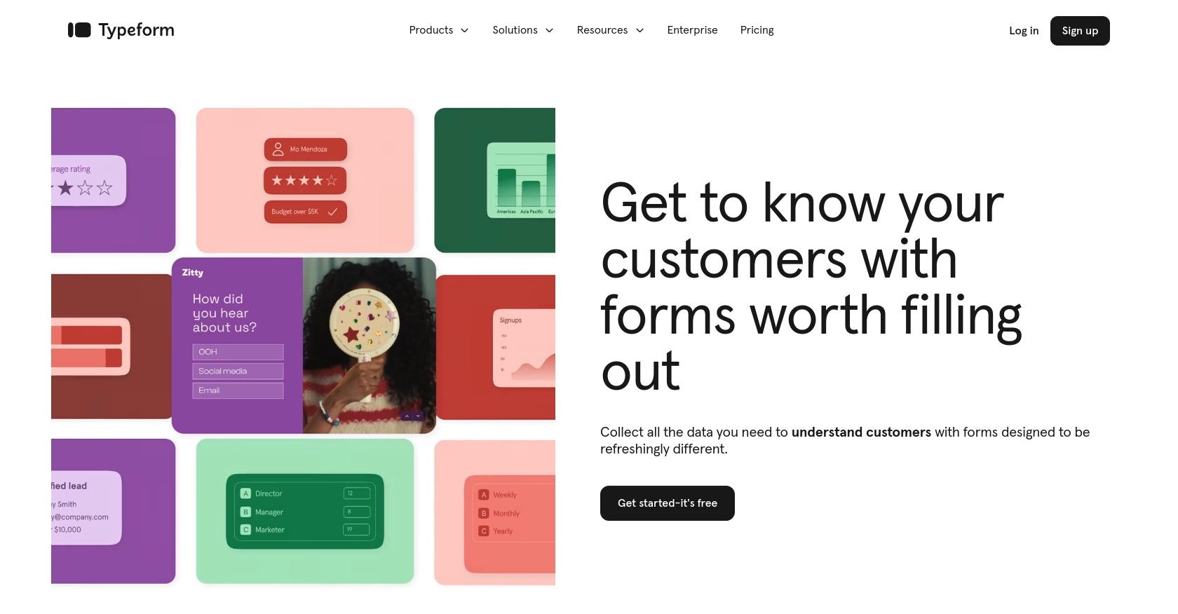 Typeform homepage